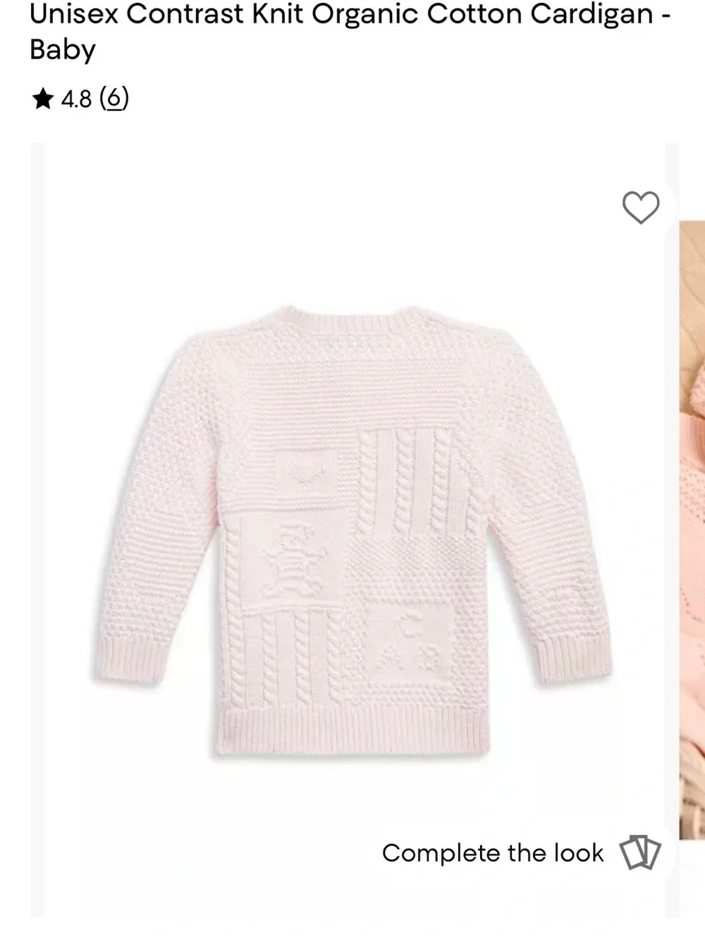 Ralph Lauren Baby Pink Organic Cotton Knit Cardigan and Pants